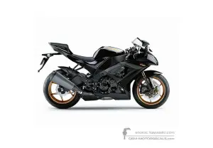 Aufkleber für Kawasaki ZX10R 2010 - Schwarz • Kawasaki OEM-Aufkleber