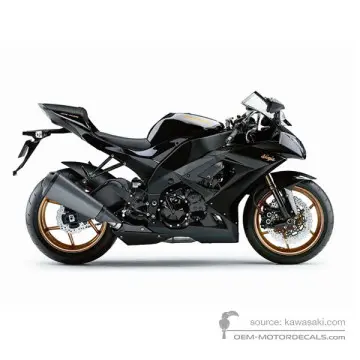Kawasaki ZX10R 2010 - Negro - Metallic Spark Black