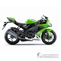 福袋安いいね半額ストア OEM Decals Kawasaki ZX10R 2010 - Green • Original Stickers その他