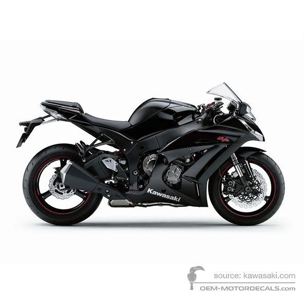 Aufkleber für Kawasaki ZX10R 2011 - Schwarz • Kawasaki OEM-Aufkleber