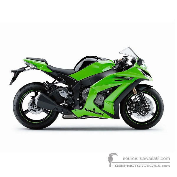 Aufkleber für Kawasaki ZX10R 2011 - Grün • Kawasaki OEM-Aufkleber