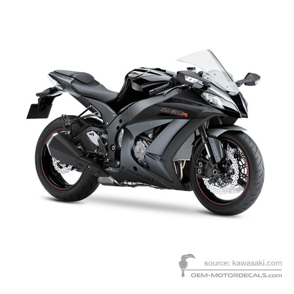 Aufkleber für Kawasaki ZX10R 2012 - Schwarz • Kawasaki OEM-Aufkleber