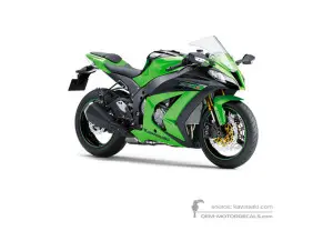 Pegatinas para Kawasaki ZX10R 2013 - Verde • Kawasaki Pegatinas OEM