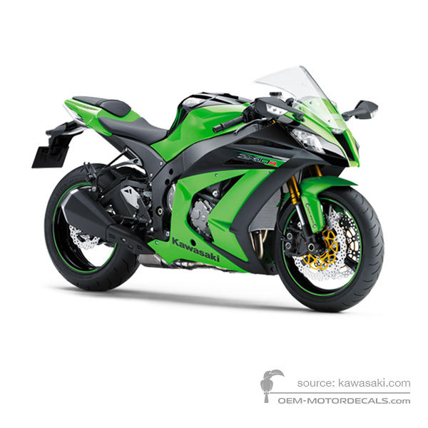 Pegatinas para Kawasaki ZX10R 2013 - Verde • Kawasaki Pegatinas OEM