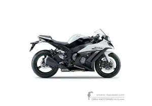 Aufkleber für Kawasaki ZX10R 2014 - Weiss • Kawasaki OEM-Aufkleber