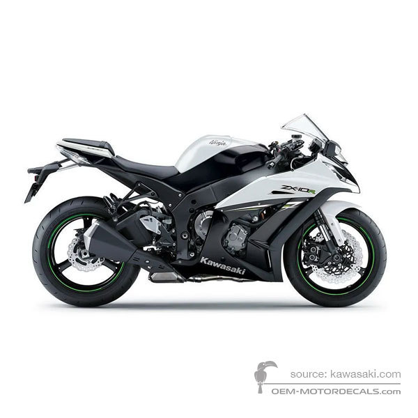 Aufkleber für Kawasaki ZX10R 2014 - Weiss • Kawasaki OEM-Aufkleber