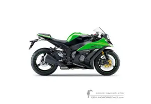 Pegatinas para Kawasaki ZX10R 2014 - Verde • Kawasaki Pegatinas OEM