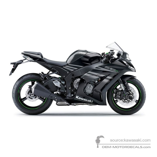 Aufkleber für Kawasaki ZX10R 2015 - Schwarz • Kawasaki OEM-Aufkleber