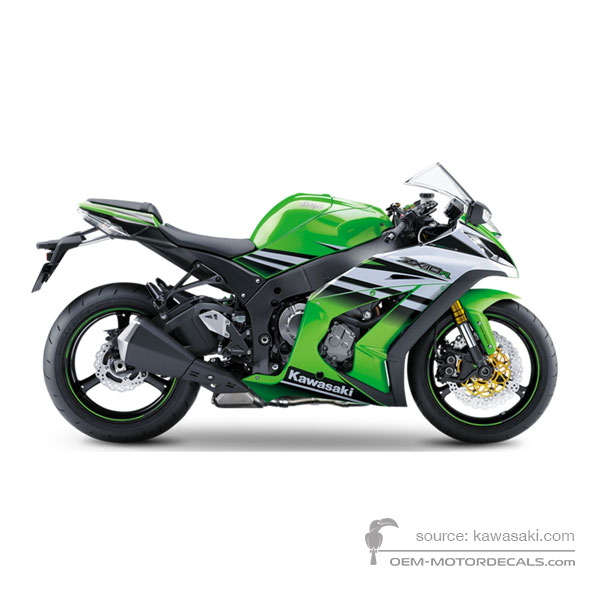 Aufkleber für Kawasaki ZX10R 2015 - Grün • Kawasaki OEM-Aufkleber