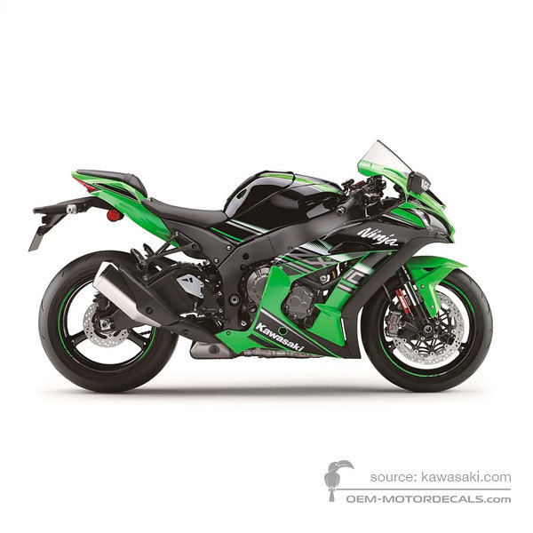 Aufkleber für Kawasaki ZX10R 2016 - Grün • Kawasaki OEM-Aufkleber