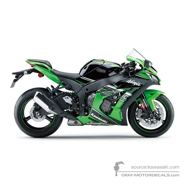 Decals for Kawasaki ZX10R 2017 - Green • Kawasaki OEM Decals