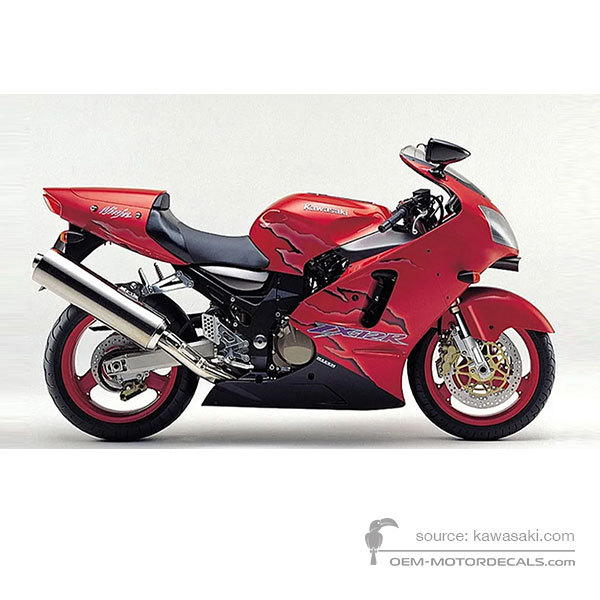 Decals for Kawasaki ZX12R 2001 - Red • Kawasaki OEM Decals