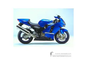 Decals for Kawasaki ZX12R 2002 - Blue • Kawasaki OEM Decals
