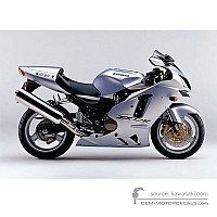 OEM Decals Kawasaki ZX12R 2003 - Silver • Original Stickers
