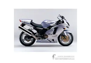 Decals for Kawasaki ZX12R 2003 - Silver • Kawasaki OEM Decals