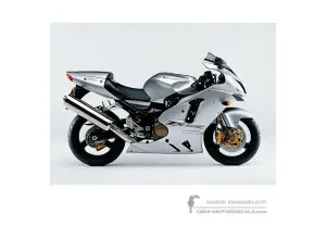 Adesivi per Kawasaki ZX12R 2004 - Argento • Kawasaki Adesivi OEM