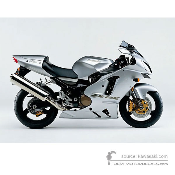 OEM Decals Kawasaki ZX12R 2004 - Silver • Original Stickers