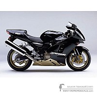 OEM Decals Kawasaki ZX12R 2006 - Black • Original Stickers