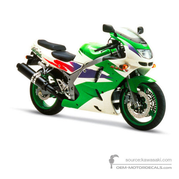 Decals for Kawasaki ZX6R 1995 - Green • Kawasaki OEM Decals