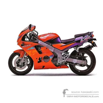 Kawasaki ZX6R 1996 - Czerwony - Candy Persimmon Red