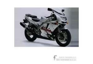 Aufkleber für Kawasaki ZX6R 1997 - Silber • Kawasaki OEM-Aufkleber