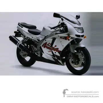 Kawasaki ZX6R 1997 - Srebrny - Galaxy Silver