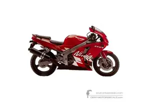 Aufkleber für Kawasaki ZX6R 1997 - Rot • Kawasaki OEM-Aufkleber