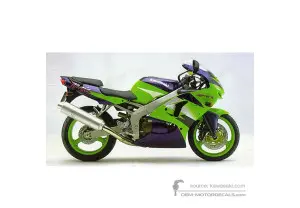 Pegatinas para Kawasaki ZX6R 1998 - Verde • Kawasaki Pegatinas OEM