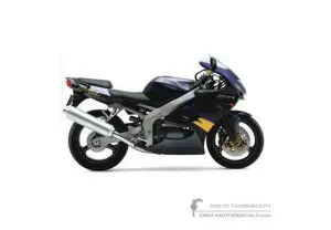 Aufkleber für Kawasaki ZX6R 1998 - Ebony • Kawasaki OEM-Aufkleber