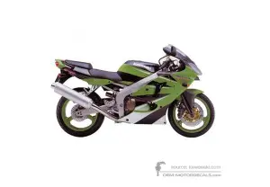 Adesivi per Kawasaki ZX6R 2000 - Verde • Kawasaki Adesivi OEM