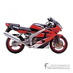 Kawasaki ZX6R 2000 - Rood