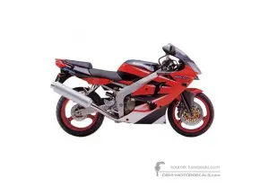 Aufkleber für Kawasaki ZX6R 2000 - Rot • Kawasaki OEM-Aufkleber