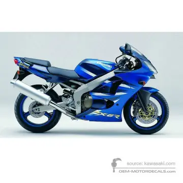 Kawasaki ZX6R 2001 - Bleu - Candy Lightning Blue