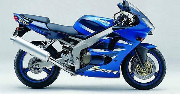 OEM Decals Kawasaki ZX6R 2001 - Blue • Original Stickers