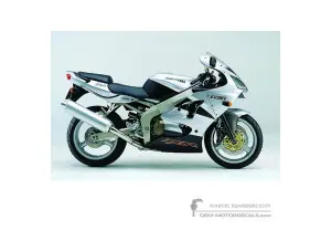 Aufkleber für Kawasaki ZX6R 2002 - Silber • Kawasaki OEM-Aufkleber