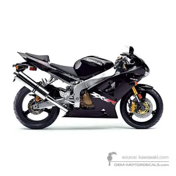 Kawasaki ZX6R 2003 - Czarny - Black Pearl