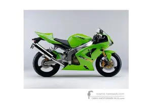 Adesivi per Kawasaki ZX6R 2003 - Verde • Kawasaki Adesivi OEM