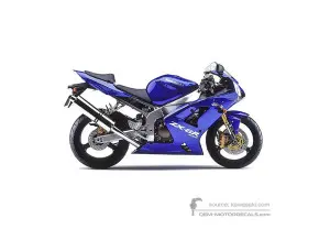 Aufkleber für Kawasaki ZX6R 2004 - Blau • Kawasaki OEM-Aufkleber