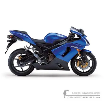 Kawasaki ZX6R 2005 - Blu - Candy Plasma Blue