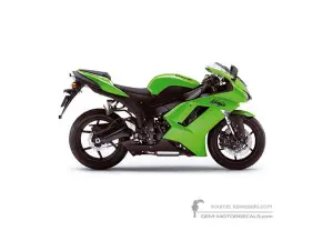 Aufkleber für Kawasaki ZX6R 2007 - Grün • Kawasaki OEM-Aufkleber