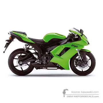 Kawasaki ZX6R 2007 - Verde - Lime Green