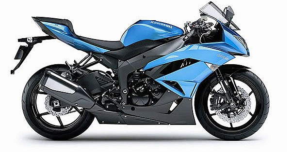 ワンダイ カラーサンプル OEM Decals Kawasaki ZX6R 2009 - Blue • Original Stickers