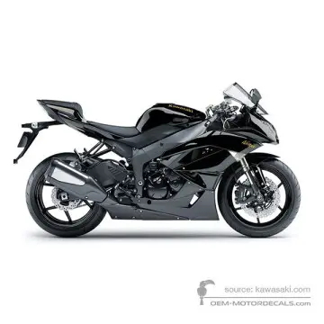 Kawasaki ZX6R 2010 - Negro - Metallic Spark Black