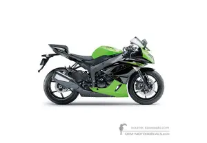 Pegatinas para Kawasaki ZX6R 2010 - Verde • Kawasaki Pegatinas OEM