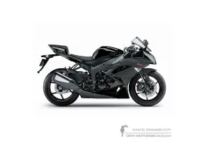 Aufkleber für Kawasaki ZX6R 2011 - Ebony • Kawasaki OEM-Aufkleber