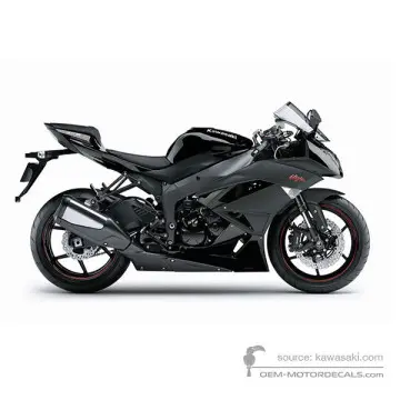 Kawasaki ZX6R 2011 - Ebony - Ebony