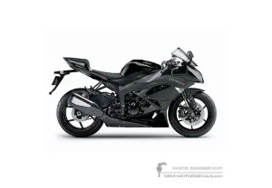 Aufkleber für Kawasaki ZX6R 2012 - Schwarz • Kawasaki OEM-Aufkleber