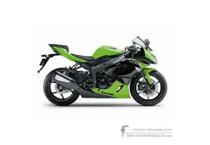 Pegatinas para Kawasaki ZX6R 2012 - Verde • Kawasaki Pegatinas OEM