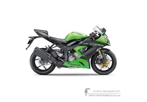Pegatinas para Kawasaki ZX6R 2013 - Verde • Kawasaki Pegatinas OEM