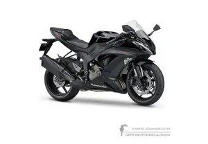 Aufkleber für Kawasaki ZX6R 2014 - Schwarz • Kawasaki OEM-Aufkleber